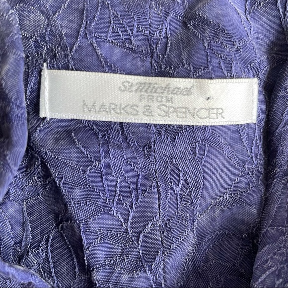 Vintage 80s St Michael from MARCS AND SPENCER 100% cupro dress! Royal blue - Picture 8 of 12